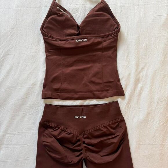 Dfyne Pants - Dfyne Women's Brown Leggings